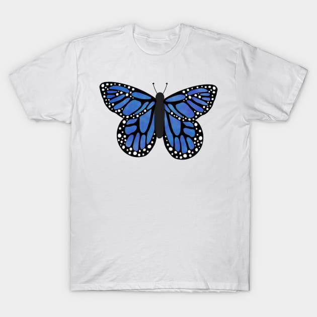 Purple blue butterfly T-Shirt by tothemoons